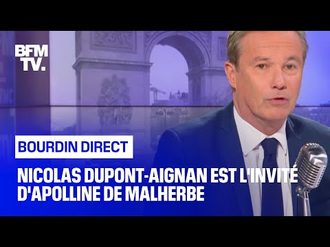 Nicolas Dupont-Aignan face à Apolline de Malherbe en direct