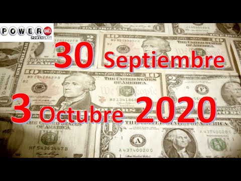 ?Como GANAR? la Lotería Powerball  (30  /  09  y  03  / 10  / 2020)