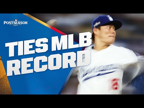 DODGERS TIE NL RECORD with 33 CONSECUTIVE SCORELESS INNINGS during the Postseason!