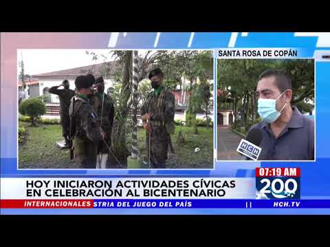 Inician actividades cívicas en Santa Rosa de Copán en el marco del Bicentenario