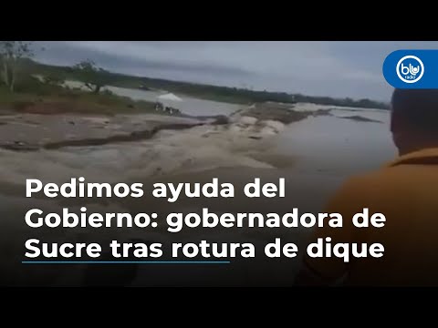 La Mojana está en alerta roja, pedimos ayuda del Gobierno: gobernadora de Sucre tras rotura de dique