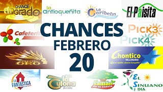 Resultados del Chance del Sábado 20 de Febrero de 2021 | Loterias ????????????????