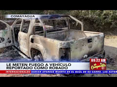 “Achicharrado” hallan carro reportado como robado en Comayagua