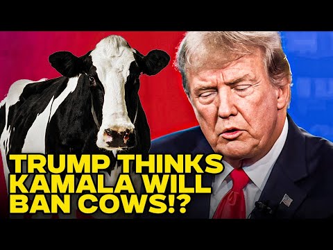 Demented Trump Claims Kamala Harris Will Ban Cows If She Wins Election