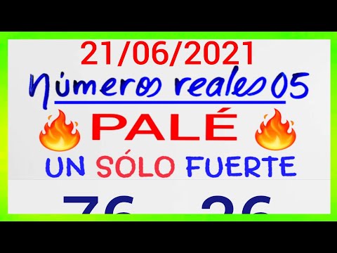 NÚMEROS PARA HOY 21/06/21 DE JUNIO PARA TODAS LAS LOTERÍAS...!! Números reales 05 para hoy....!!