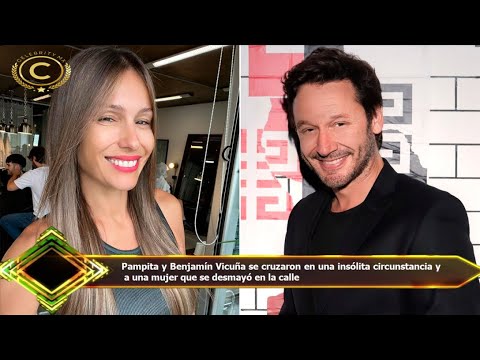 Pampita y Benjamín Vicuña se cruzaron en una insólita circunstancia y  a una mujer que se desmayó en