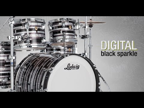 Ludwig Drums Digital Black Sparkle Wrap