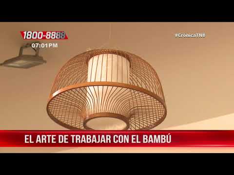 Más emprendedores de Nicaragua incursionan a la elaboración de artesanías con bambú