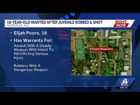 Asheville police search for 18-year-old suspect after teen is shot, robbed