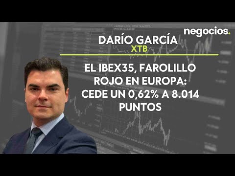 Darío García (XTB): El Ibex35, farolillo rojo en Europa: Cede un 0,62% a 8.014 puntos