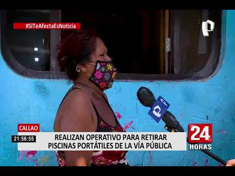 Realizan operativos en el Callao para retirar piscinas portátiles de la calle