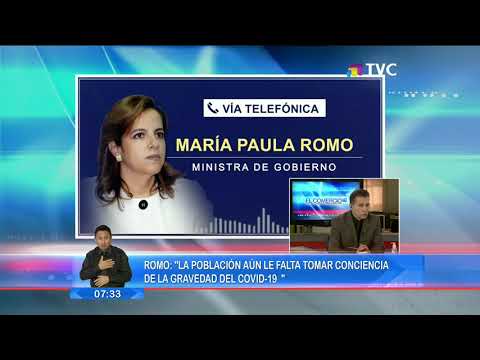 Ministra María Paula Romo analizó la situación del país en relación al coronavirus