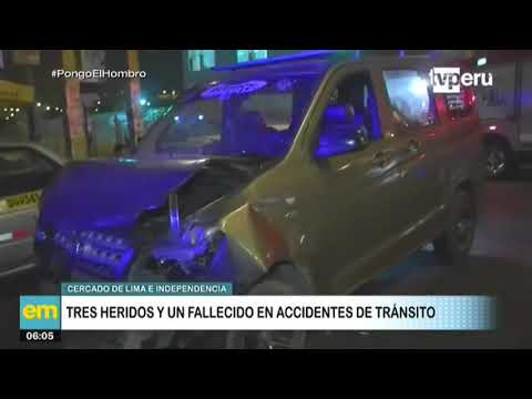 Cercado de Lima e Independencia: tres heridos y un fallecido en accidentes de tránsito