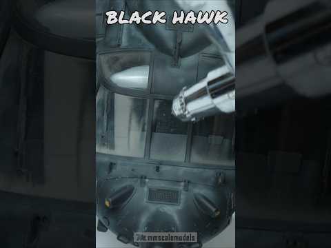 Paint distress with a pinch of dusting  - 1/48 MH-60 Blackhawk #plasticmodel #scalemodel