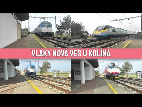Vlaky Nová Ves u Kolína 3.3.2023