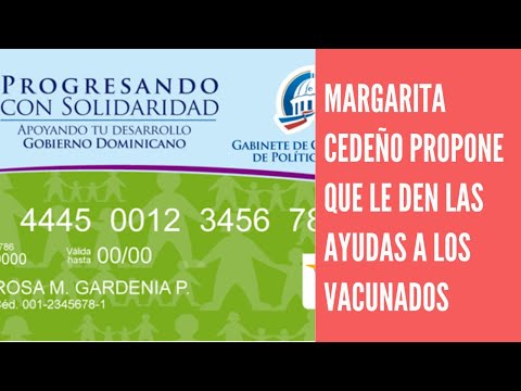 Margarita Cedeño favorece condicionar entrega de subsidios a cambio de que beneficiarios se vacunen
