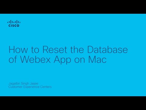 How to Reset the Database of Webex App on Mac