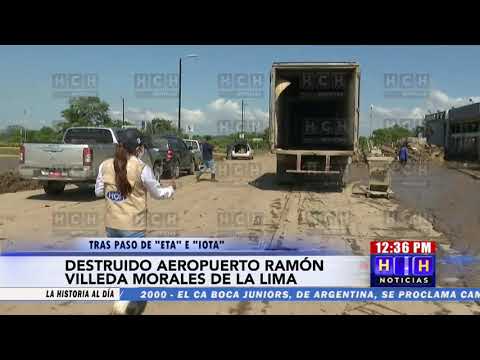 De forma acelerada continúa limpieza en aeropuerto Villeda Morales en La Lima