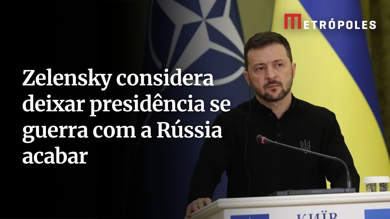 Zelensky pode deixar a presidência se guerra contra a Rússia chegar ao fim