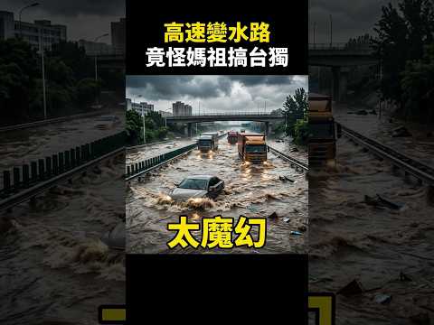 颱風登入中國！小粉紅全體滅頂，怪媽祖搞台獨，被民進黨控制，福建全村被淹 #shorts