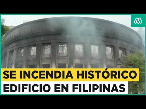 Se incendia histórico edificio en Filipinas: Funcionaba como oficinas de correo