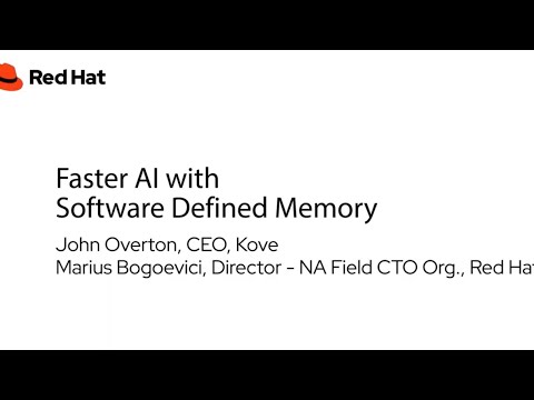 Faster AI with Software Defined Memory