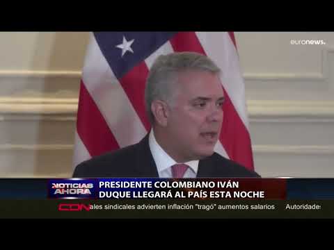 Presidente colombiano Iván Duque llegará al país esta noche