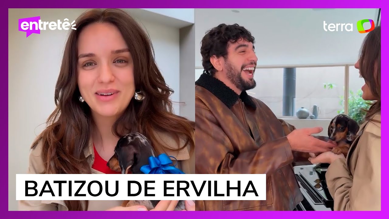 Rafa Kalimann presenteia Nattan com filhote de cachorro Sonho dele