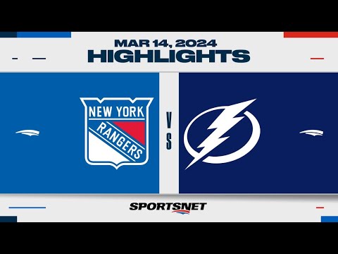 NHL Highlights | Rangers vs. Lightning - March 14, 2024