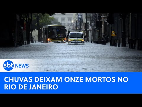 SBT News na TV:Chuva mata onze pessoas no Rio de Janeiro; Vulcão entra em erupção na Islândia