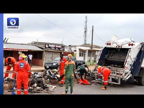 LAWMA Clears Refuse Along Ayobo-Isefun Road
