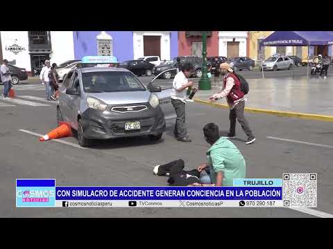 Trujillo: Con simulacro de accidente generan conciencia en la población