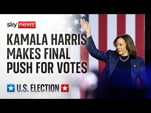 Watch: Kamala Harris makes final push for voters on eve of election day in Pennsylvania
