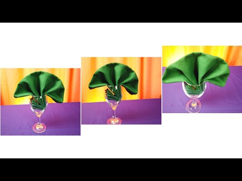 FAN W/ THE GLASS NAPKIN FOLDING