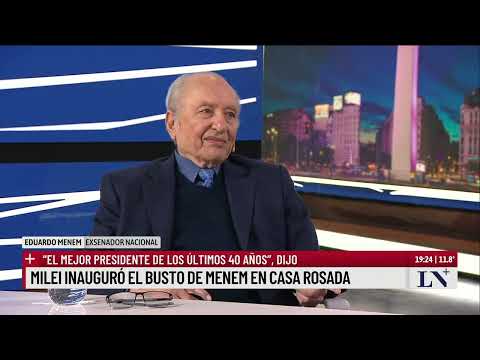La palabra de Eduardo Menem tras el homenaje de Milei a Carlos Menem: Reconoció su presidencia