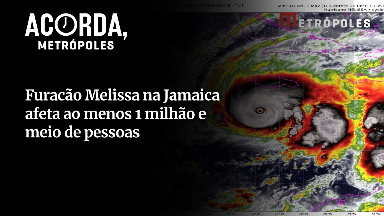 Furacão Melissa chega a Cuba com ventos de 195 km  TV Online Furacão Melissa chega a Cuba com ventos de 195 km