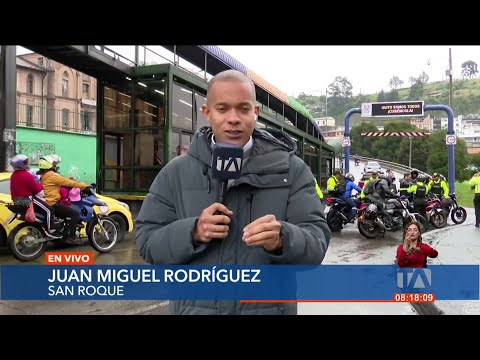 La Policía ejecuta un operativo de seguridad en San Roque, norte de Quito