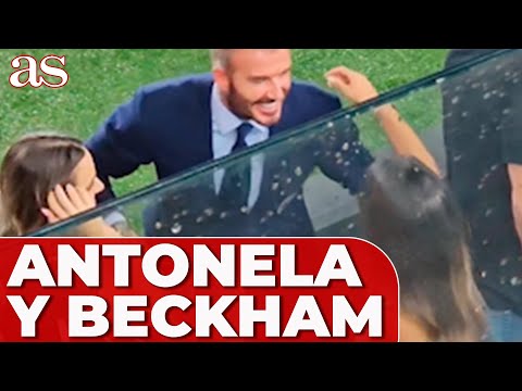 ANTONELA y su REACCIÓN al VER a DAVID BECKHAM en el ESTADIO | AS