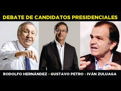 Gustavo Petro - Ivan Zuluaga y Rodolfo Hernández en Debate de Precandidatos