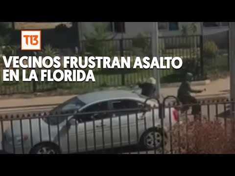 ¡Hasta con maceteros! Vecinos frustran asalto en La Florida