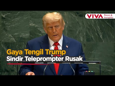 Teleprompter Rusak, Hampir 1 Jam Trump Mengoceh di PBB