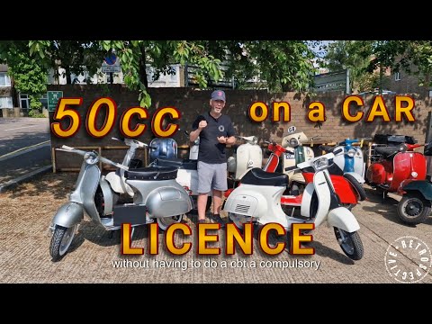 Ride a classic Vespa OR Lambretta scooter on your car licence