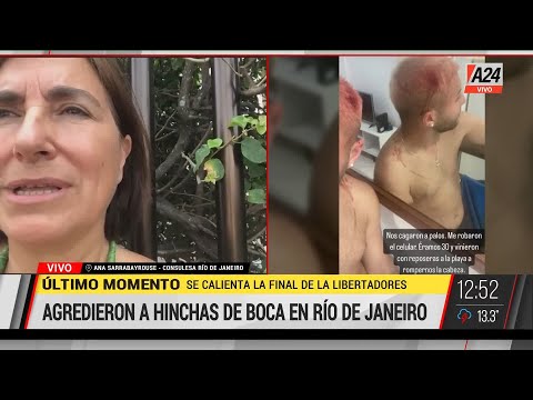 Copa Libertadores: agredieron a hinchas de Boca Jr. en Río de Janeiro