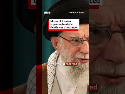 Moment death of Iran’s Supreme Leader Ayatollah Khamenei is confirmed. #Iran #BBCNews