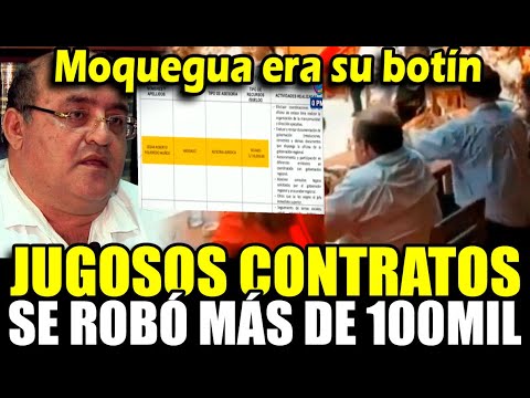 ¡Se la llevó fácil! Figueredo obtuvo jugosos contratos por más de 100 mil en Moquegua