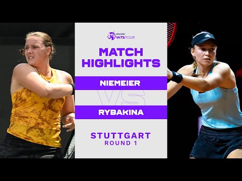 Jule Niemeier vs. Elena Rybakina | 2023 Stuttgart Round 1 | WTA Match Highlights