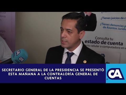 Secretario General de la Presidencia Inicia Acción Legal contra Secretario del MP Ángel Pineda
