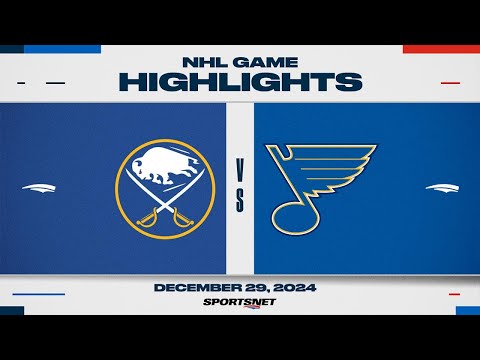 NHL Highlights | Sabres vs. Blues - December 29, 2024