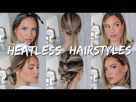 14 Heatless Hairstyles | Time Saving Hairstyles | Elanna Pecherle 2020
