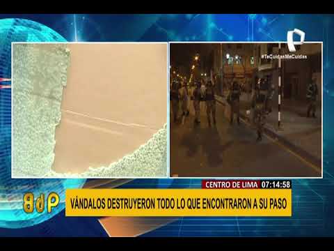 Destrozos y pintas: así amaneció Centro de Lima tras actos vandálicos en protestas